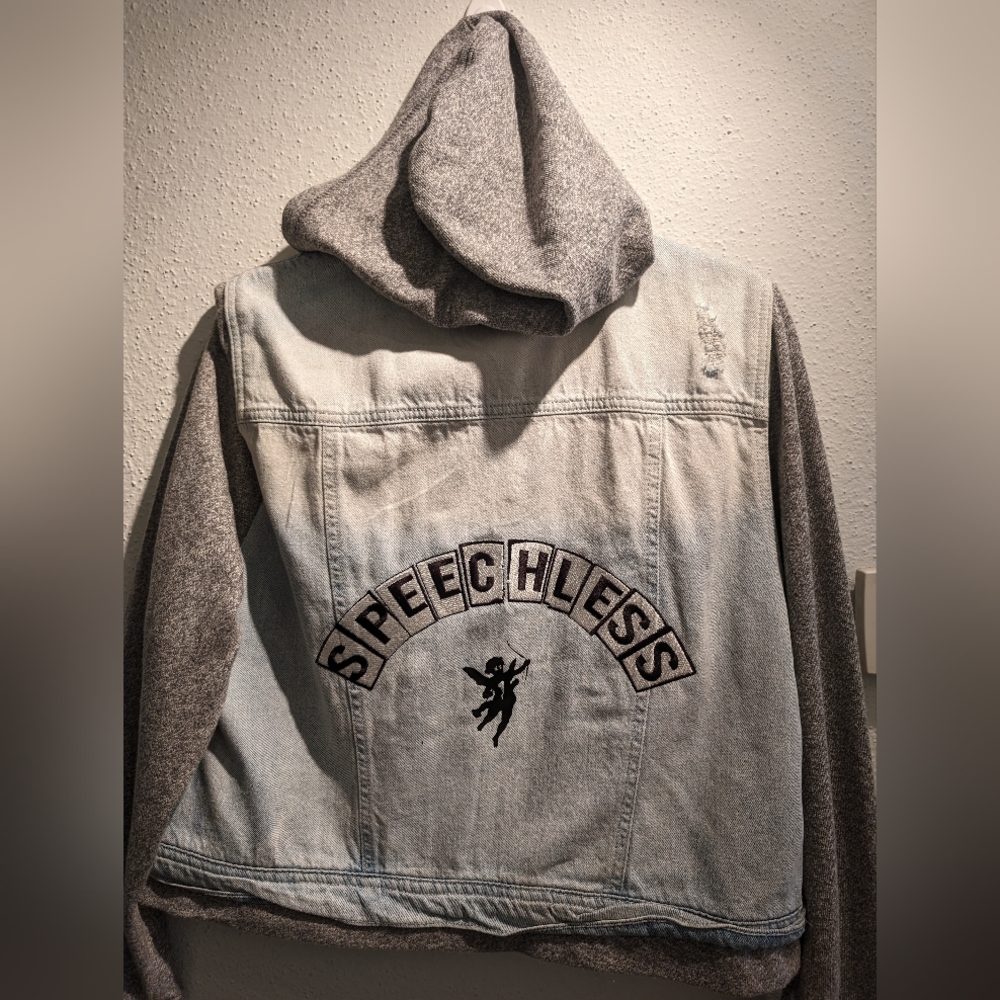 Women's custom Speechless l.e.i. denim jacket/hoodie